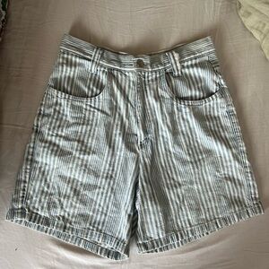 Vintage Palmetto’s Striped Blue and White Denim Shorts
